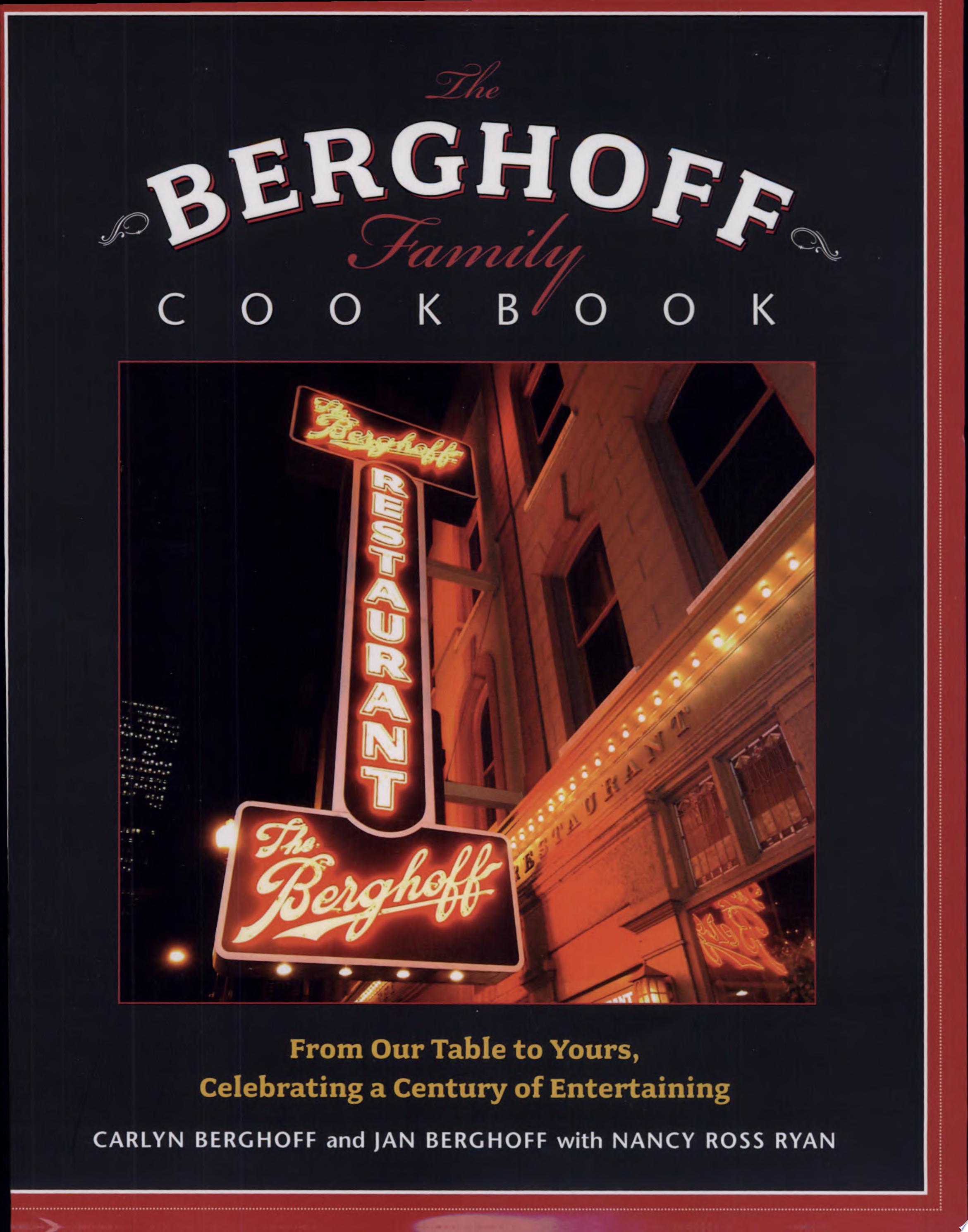 Image for "The Berghoff Family Cookbook"