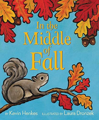 title with a squirrel in a fall tree