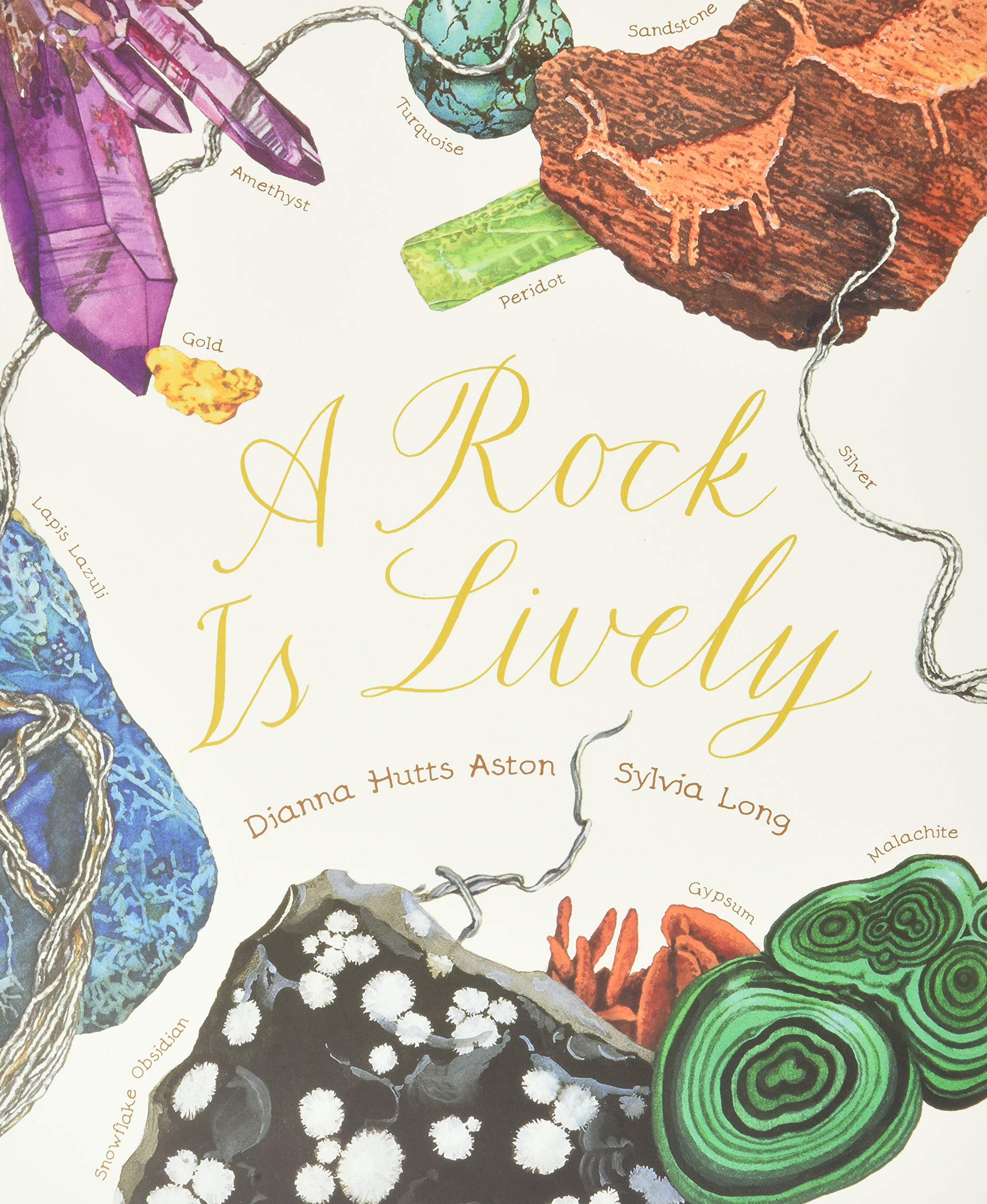 title and illustrations of various rocks