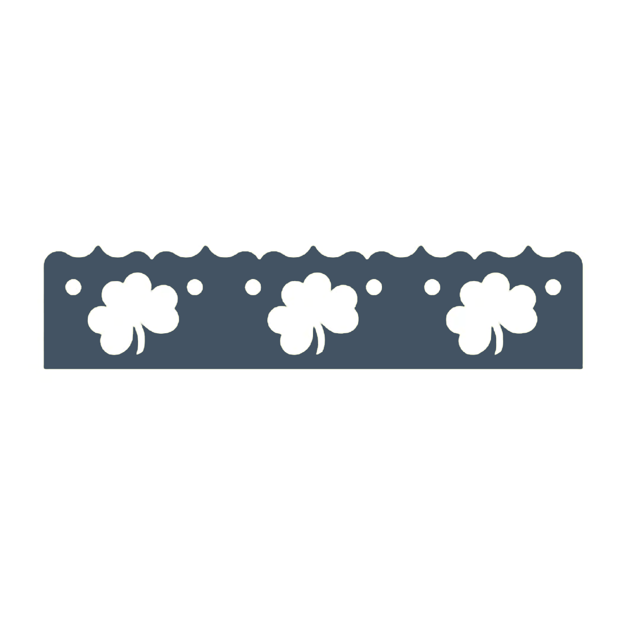 die cut border shamrock