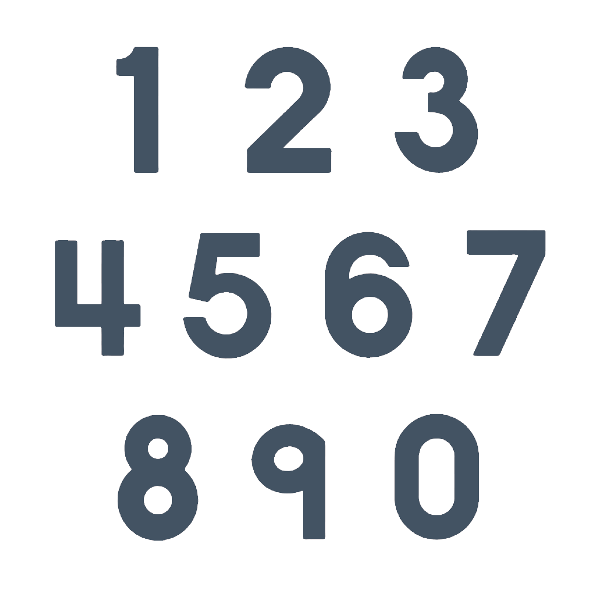 die cut block numbers