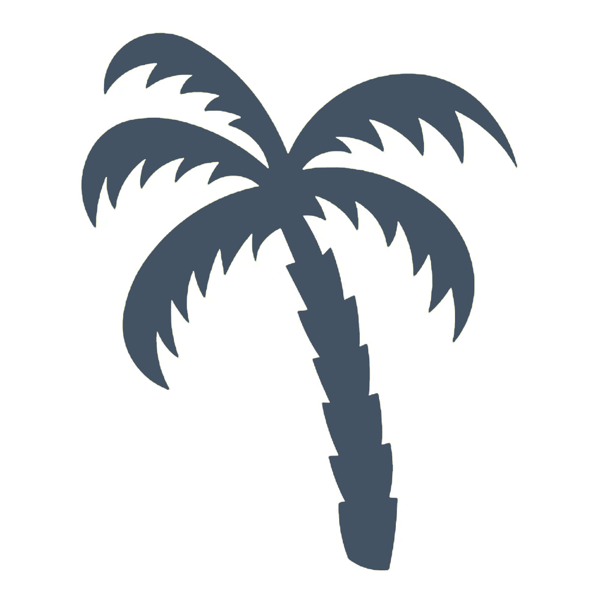 die cut palm tree