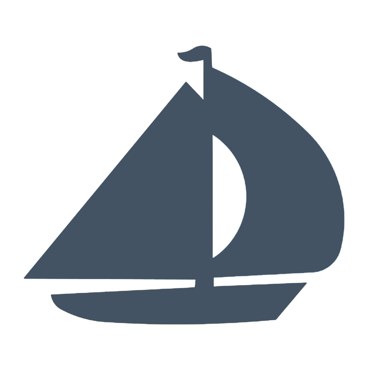 die cut sailboat