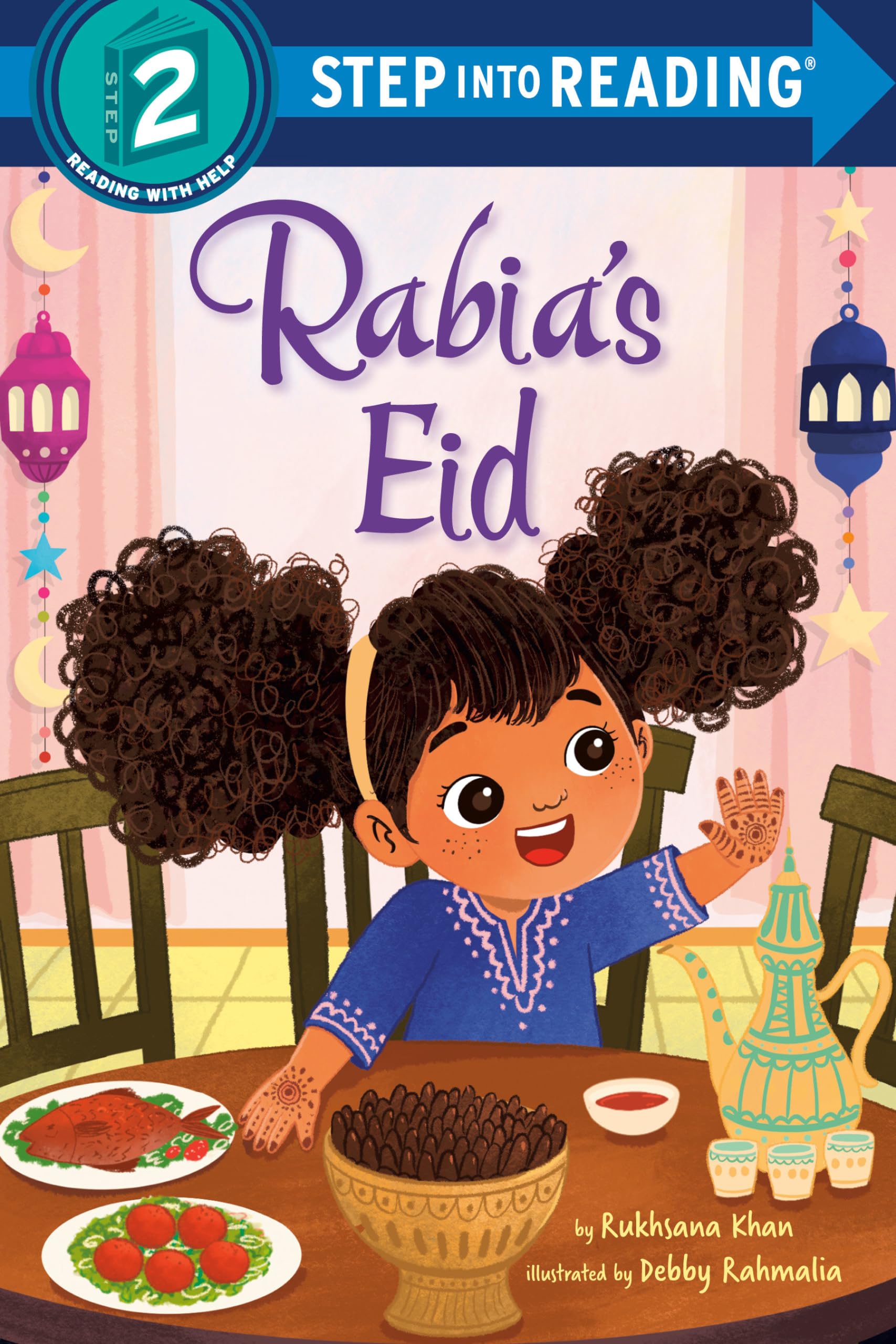 book cover with title and author and illustration of girl sitting at a dinner table