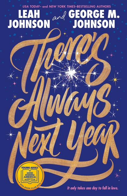 book title There's Always Next Year in gold script font on a blue background with starbursts 