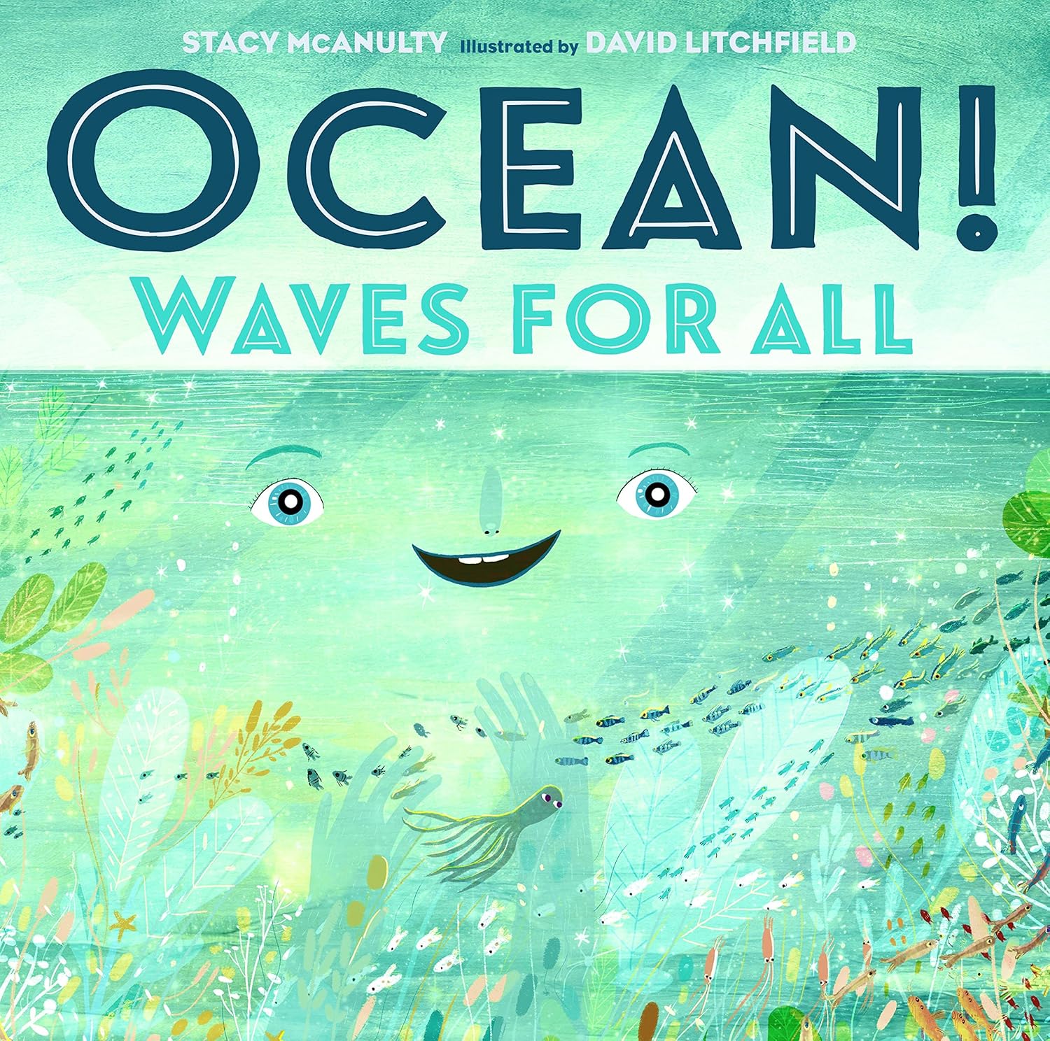 Cover for "Ocean! Waves for All" by Stacy McAnulty