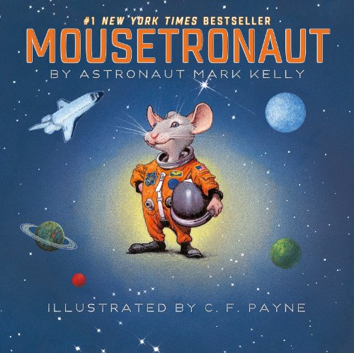 cover with title and author and illustration of a mouse in a space suit