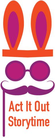 title of event with bunny ears and glasses