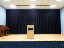 podium, center stage
